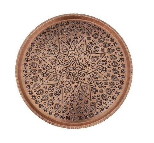 Persian Copper Serving Tray Traditionally Hammered 040