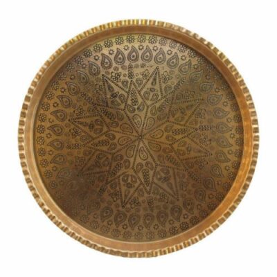 Persian Copper Serving Tray Traditionally Hammered 08