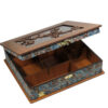 Wooden Tea Bag Organizer Box with Chest Termeh LB63