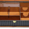 Wooden Tea Bag Organizer Box with Chest Termeh Design