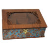 Decorative Wooden Tea Organizer with Termeh Pattern – Model LBL55