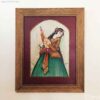 Original Persian Safavid Art Painting: Acrylic on Leather - Khatoon