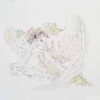 Original Persian Miniature Art Painting: Watercolor - Broken Heart Angel