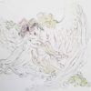 Original Persian Miniature Art Painting: Watercolor - Broken Heart Angel