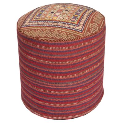 Authentic Ottoman Kilim Pouf with the Origin Iran Handcrafted AP405