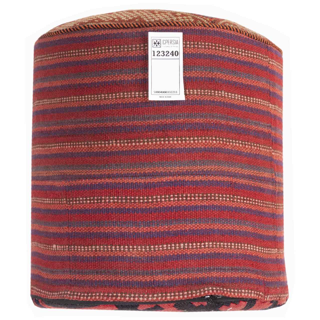 Authentic Ottoman Kilim Pouf with the Origin Iran Handcrafted AP405
