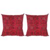 Traditional Velvet Footstool & Cushions Set Inspired by Persian Art
