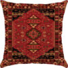 Bohemian Velvet Floor Cushion Inspired by Persian Elegance Red