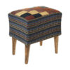 Authentic Kilim Footstool with the Origin Iran Handcrafted 98001