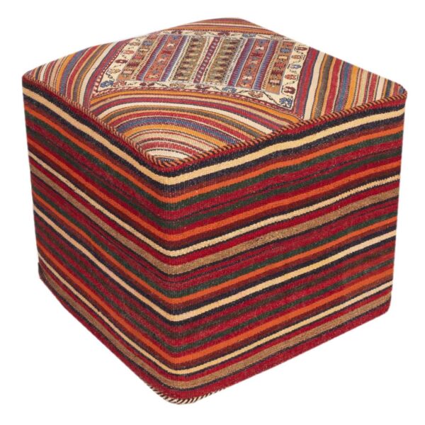 Ottoman Kilim Pouf with the Origin Iran Handcrafted AP