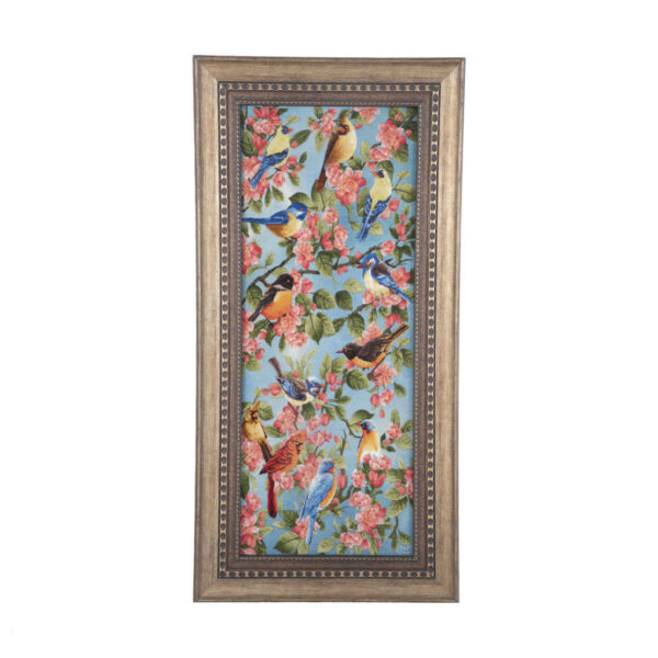 Hand-Knotted Persian Pictorial Rug from Tabriz Depicting Birds