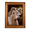 Hand-Knotted Persian Pictorial Rug from Tabriz Depicting White Horse