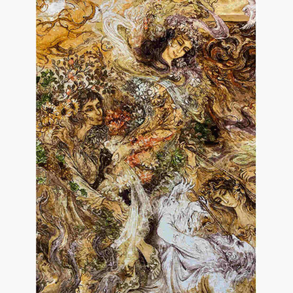 Handmade Persian Tableau Rug - Miniature 3316573