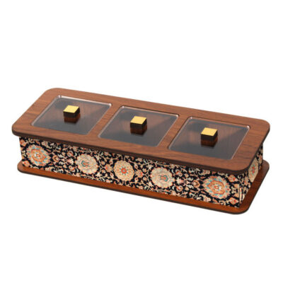 Wooden Tea Bag Organizer Box with Chest 7012