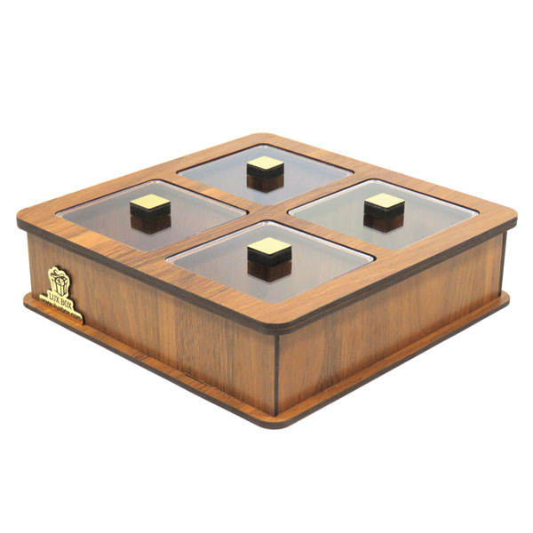 Wooden Tea Bag Organizer Box with Chest LB18