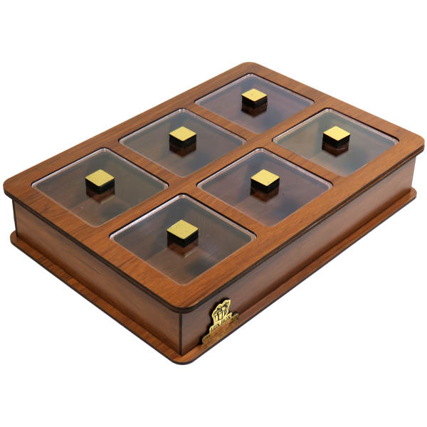 Wooden Tea Bag Organizer Box with Chests