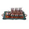 Handcrafted Persian Copper Tea & Coffee Set - Inlaid Turquoise