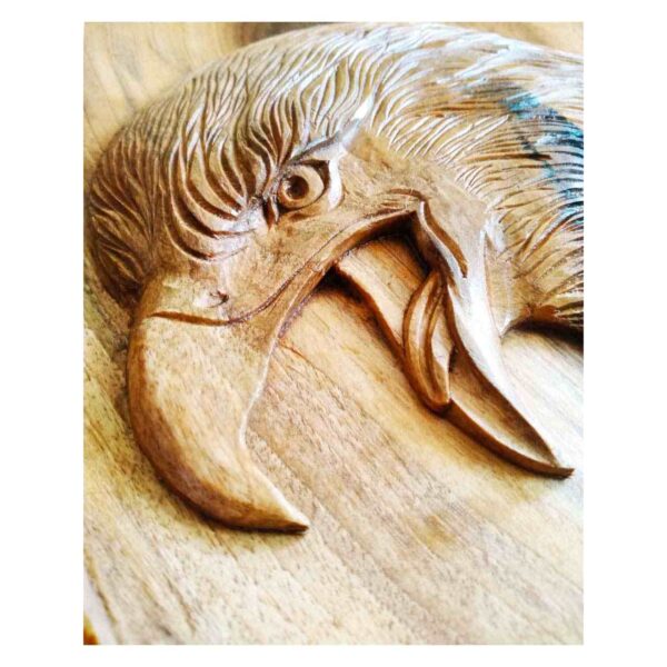 Wooden Carved Monabat Kari Tableau - Eagle
