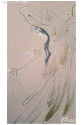 Original Persian Miniature Art Painting: Watercolor – Angel Callers