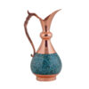 Decorative Copper Pitcher Persian Artisan-Crafted Turquoise Inlay Yas