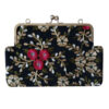Embroidered Clutch Handbag with Floral Pattern - Tabasom
