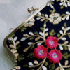 Embroidered Clutch Handbag with Floral Pattern - Tabasom