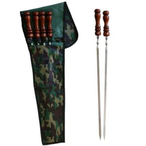 BBQ Skewers With Wooden Handle & Cover