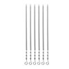 Set of Six Flat & Twisted Skewers (50 cm) for Chicken Kebab and Grilling