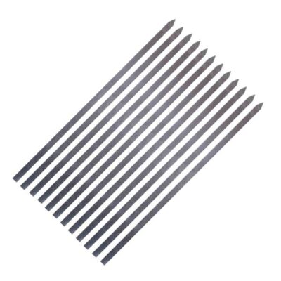 Set of Twelve Aluminum Skewers (50 cm) for Chicken Kebab and Grilling