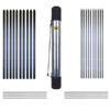 Set of Thirty Galvanized Mixed Skewers for Kebab and Grilling