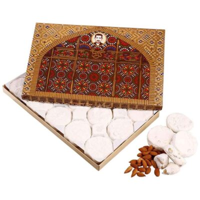 Kermani Ardi Gaz: 38% Pistachio – Traditional Persian Nougat with Rosewater – 500g