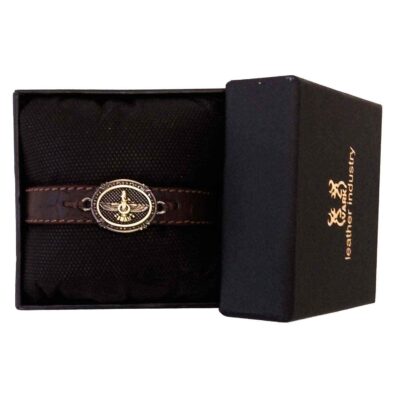Persian Leather Bracelet for Men and Women – Faravahar Symbol
