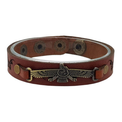 Persian Leather Bracelet for Men and Women – Faravahar