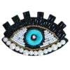 Feminine Beaded Brooch Pin – Blue Eye Design