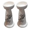 Persian Ceramic Candlestick with Mashgh Calligraphy Pattern