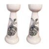 Persian Ceramic Candlestick with Calligraphy Design