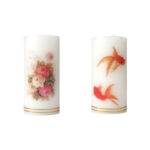 Persian Haft-Sin Candles with Flower and Fishes Pattern - Great for Nowruz
