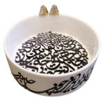 Decorative Persian Siah Ghalam Ceramic Bowl Model Poem