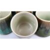 Artistic Ceramic Mug - Set of 6 with Drip Glaze Pattern, Bird Model