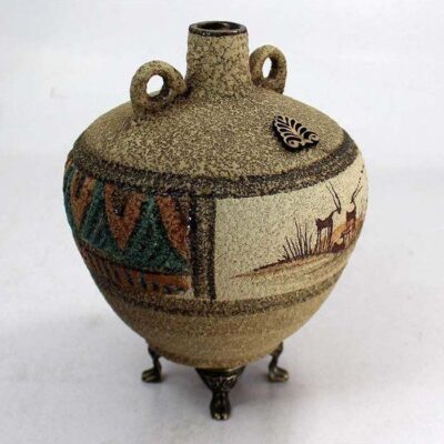 Handcrafted Decorative Persian Pottery Vase with Art Motif Ancient
