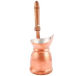 Turkish Coffee Pot - Traditional Hammered Copper Cezve / Ibrik, Mesaleen