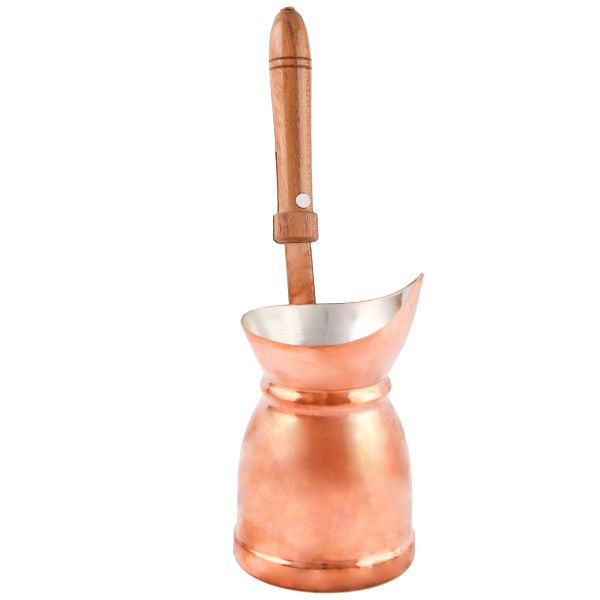 Turkish Coffee Pot - Traditional Hammered Copper Cezve / Ibrik, Mesaleen