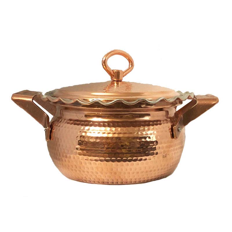 Persian Copper Stock Pot – Traditional Cooking Model D556, Set of 2