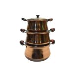 Persian Copper Stock Pot – Traditional Cooking Model F518, Set of 3