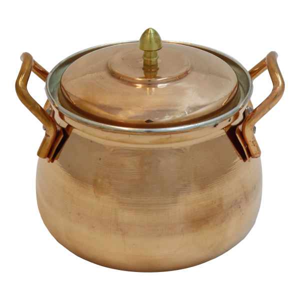Persian Copper Dizi Pot with Lid for Cooking Abgoosht