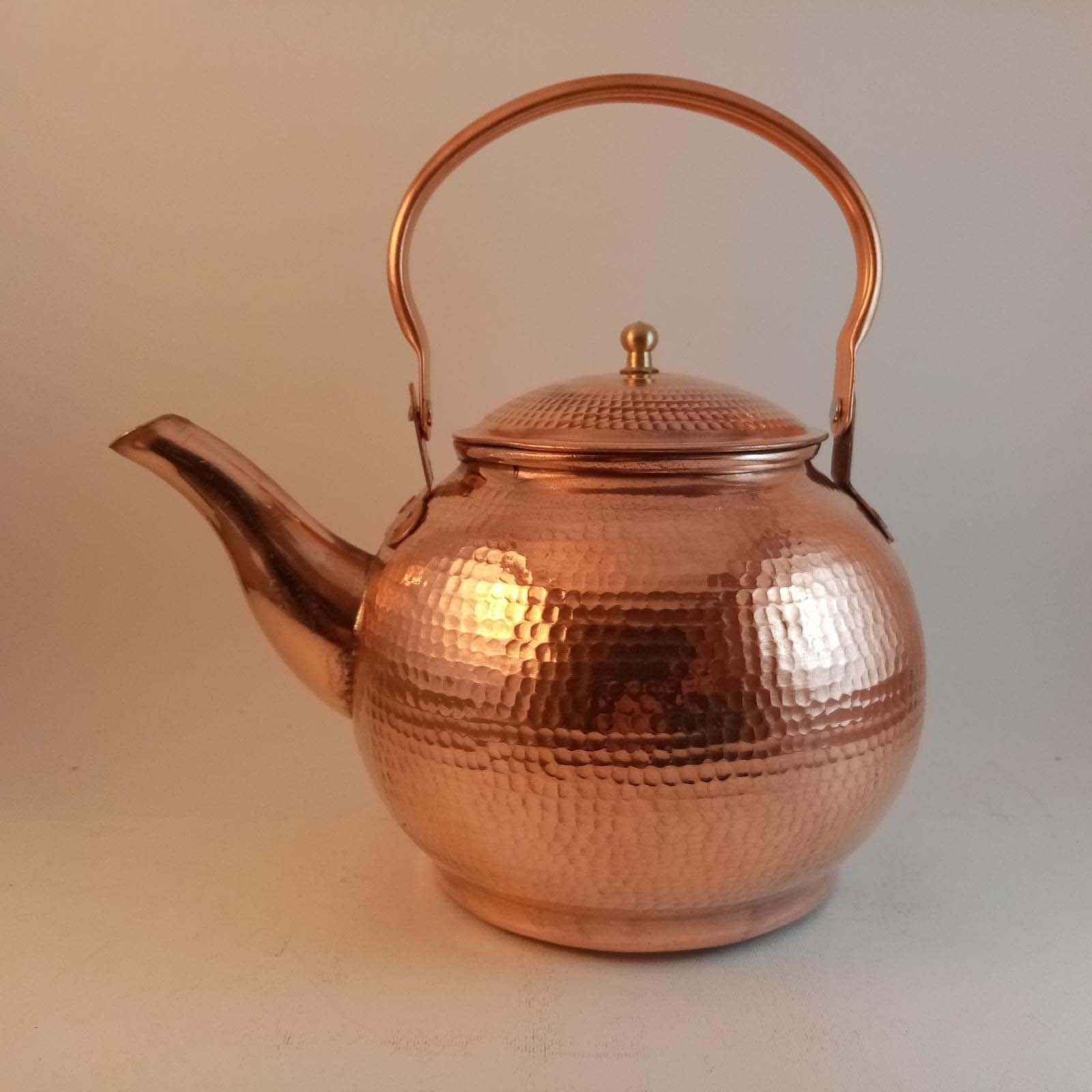 Persian Copper Tea Kettle Durable Stovetop Traditional Hammered M23