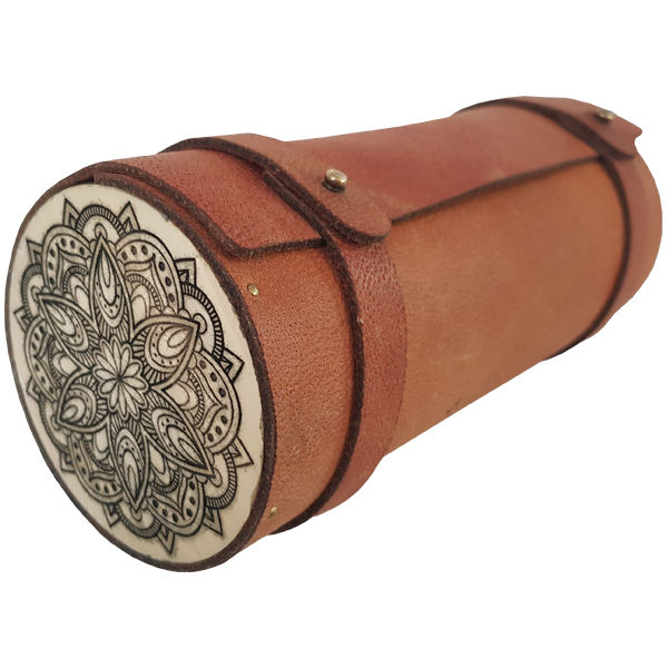 Natural Camel Leather Cosmetic Bag KA25