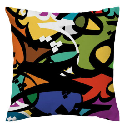 Persian Velvet Cushion Cover – Calligraphy C503 Design (Set of 2)
