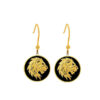 Gold Plated Earrings with Mordad Symbol