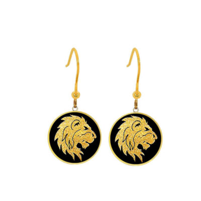 Gold Plated Earrings with Mordad Symbol